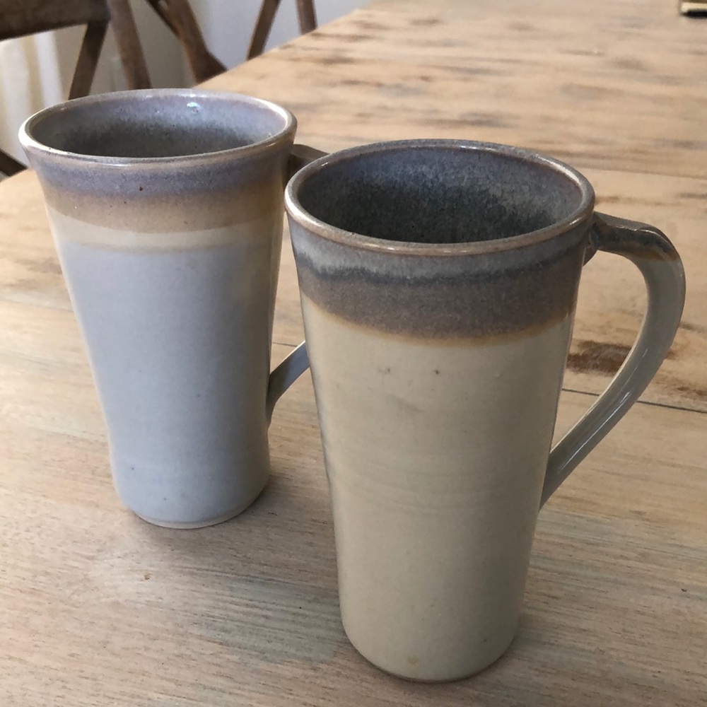 Beautiful Handmade Blue Grey Ceramic/Clay Mugs